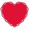 Elegant Valentine Assorted Heart Shaped Lace Edge Paper Placemats - 8ct